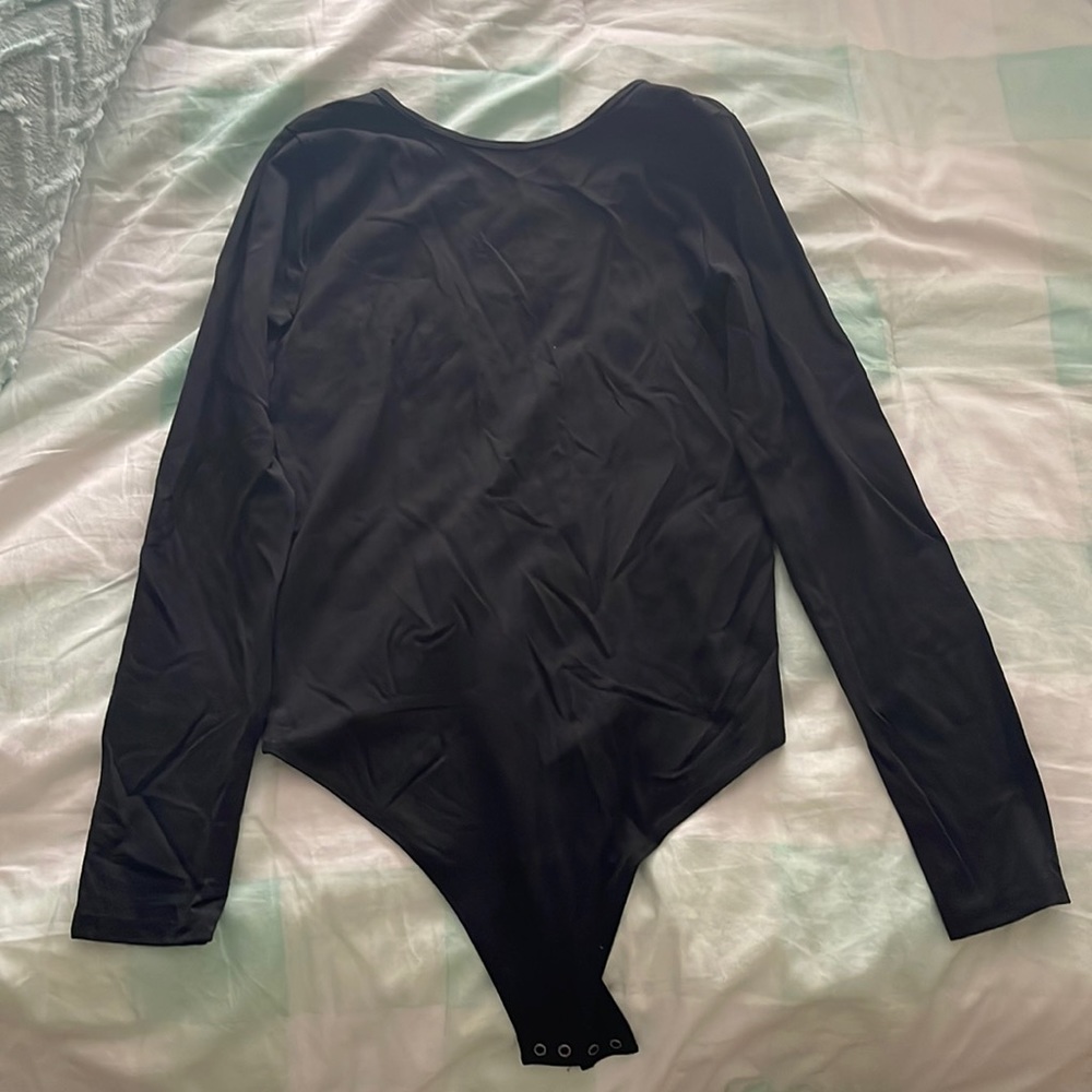 Black Abercrombie Body Suit V neck back size M